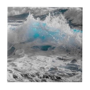 Ocean Sea Wave Ceramic Photo Tile Kakelplatta
