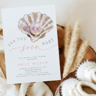 Ocean Sea You Soon Baby Shower Inbjudningar