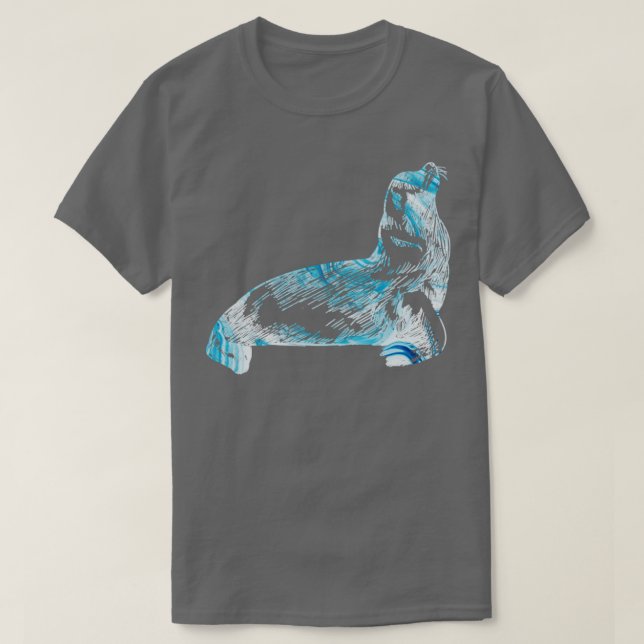 Ocean Seal Wildlife Animal Gift Sea Lejon T Shirt (Design framsida)