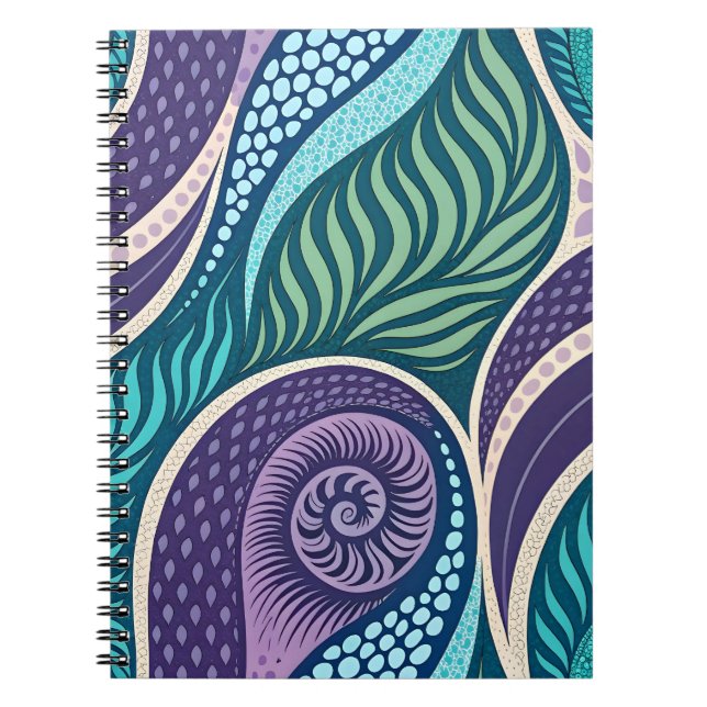 Ocean Shell & Seaweed Mandala Anteckningsbok (Framsidan)