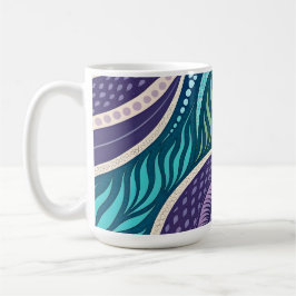 Ocean Shell & Seaweed Mandala Kaffemugg