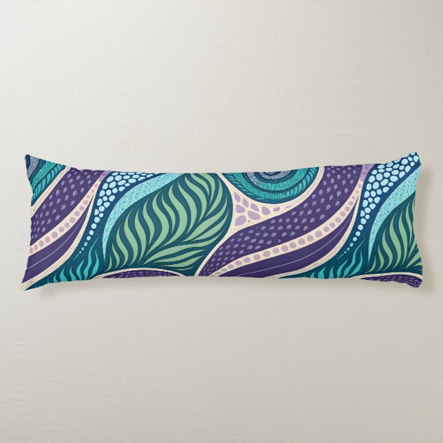 Ocean Shell & Seaweed Mandala Kroppskudde (Framsidan)
