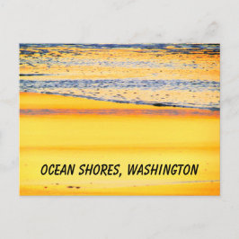 Ocean Shoods, WA, Beach Sunset Photo Vykort
