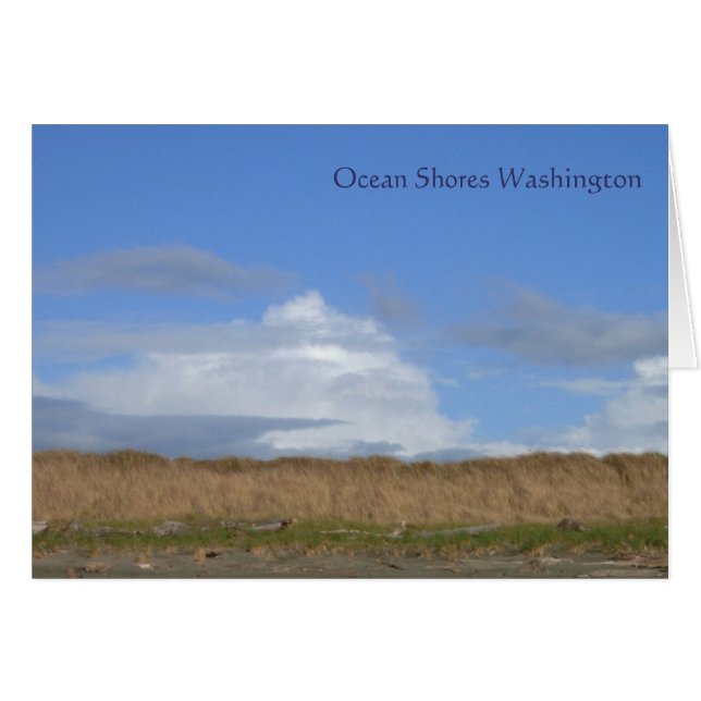 Ocean Shores Washington Hälsningskort (Framsidan Horizontal)