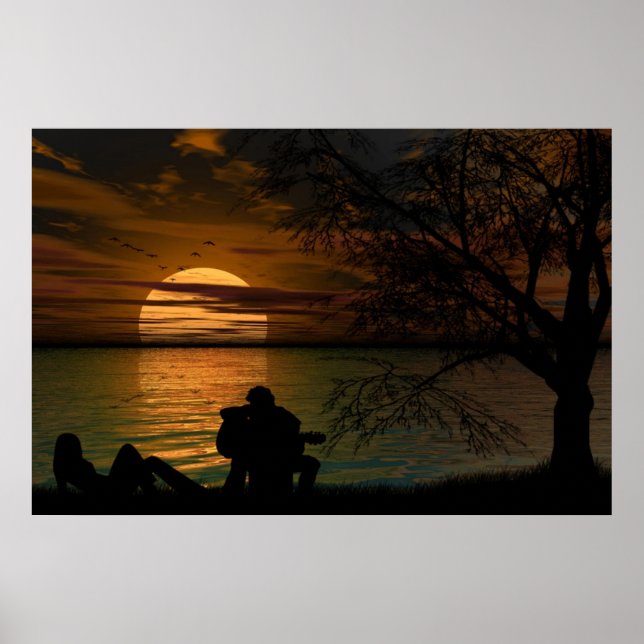 Ocean Silhouette poster (Framsidan)