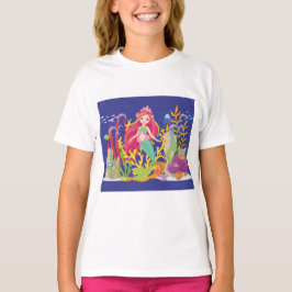 Ocean Siren: Long Red Hair T Shirt