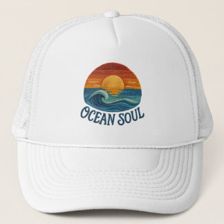 Ocean Soul, Sunset Wave Embroized Keps