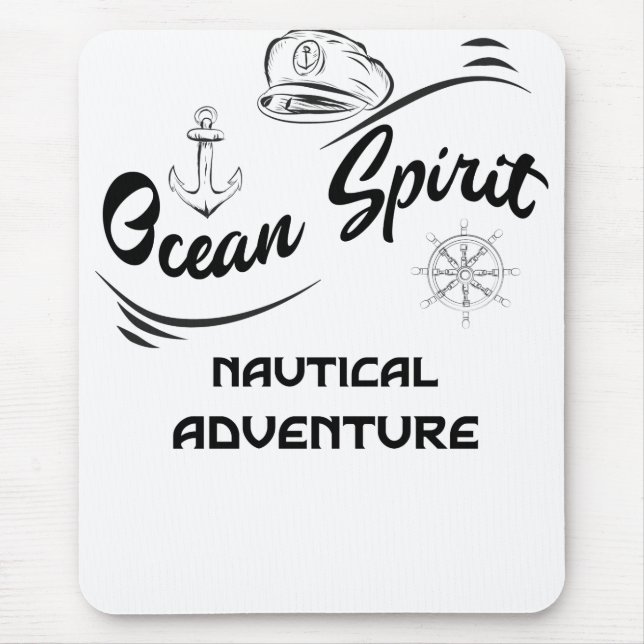 Ocean Spirit Nautical Äventyr Mouse Pad Musmatta (Framsidan)