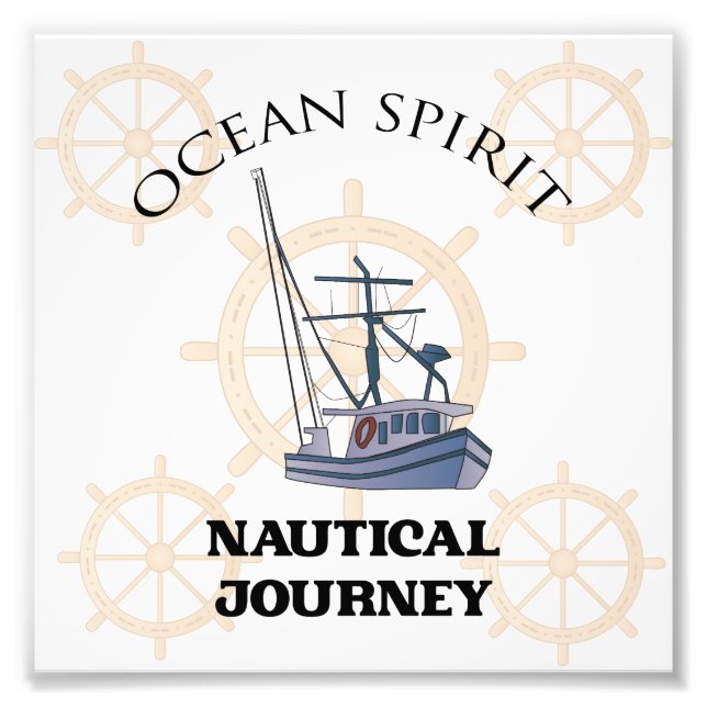 Ocean Spirit Nautical Journey Fototryck (Framsidan)