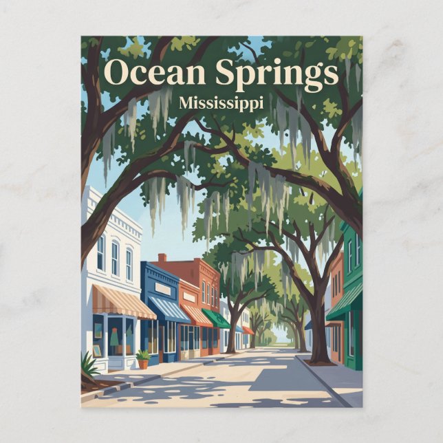 Ocean Springs Mississippi Vykort (Framsida)