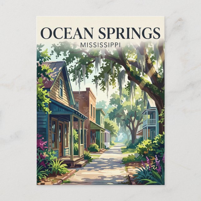 Ocean Springs USA Vykort (Framsida)