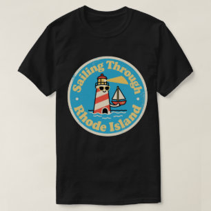 Ocean State Charm_ Rhode Island fyr vinta T Shirt