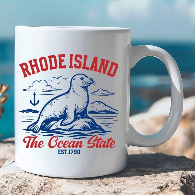 Ocean State Pride – Rhode Island  Kaffemugg (Skapare uppladdad)