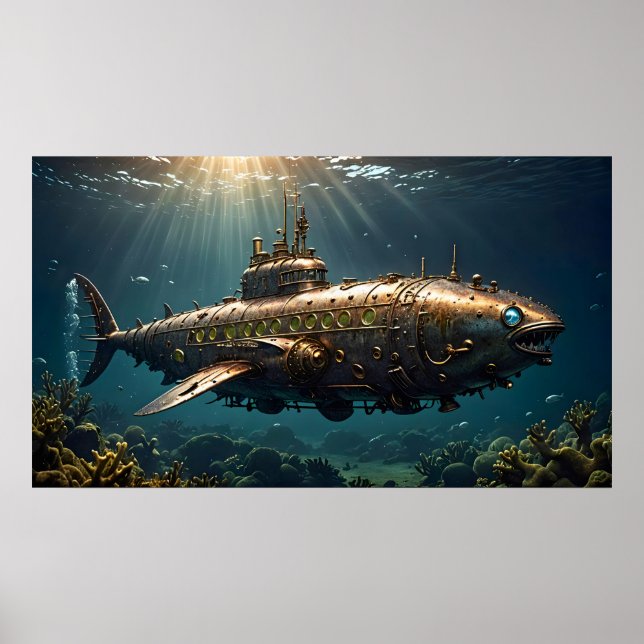 Ocean Steampunk Poster (Framsidan)