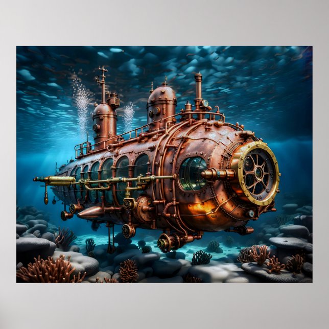 Ocean Steampunk Poster (Framsidan)