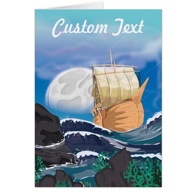 Ocean Storm Hälsningskort (Framsidan)