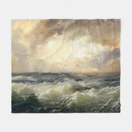 Ocean Storm Vågar Fleece Blanket