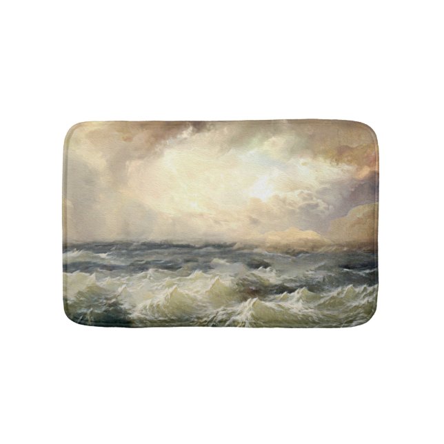 Ocean Storm Vågar Fleece Blanket Badrumsmatta (Framsidan)