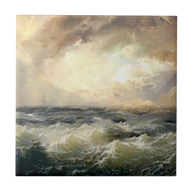 Ocean Storm Vinkarare Kakelplatta (Framsidan)
