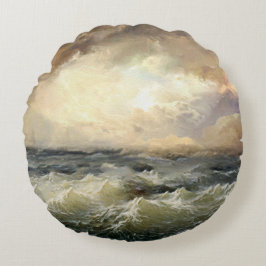 Ocean Storm Vinkarare Rund Kudde