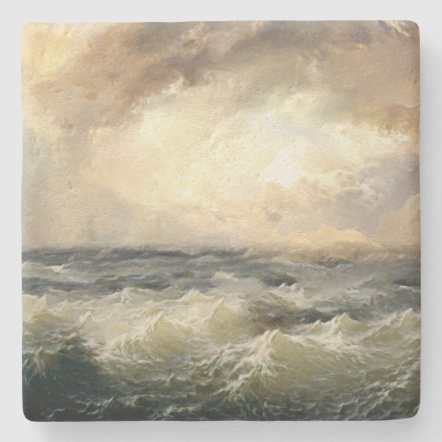 Ocean Storm Vinkarare Stenunderlägg (Framsidan)