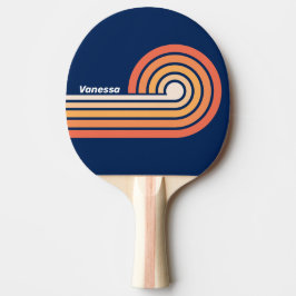 Ocean Sun Fall Curl Ränder med Namn Pingisracket