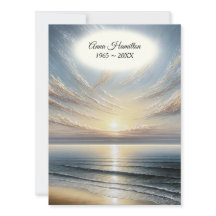 Ocean Sunrise Funeral Program