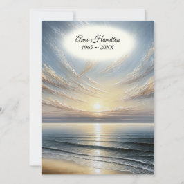 Ocean Sunrise Funeral Program