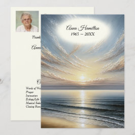 Ocean Sunrise Funeral Program