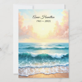 Ocean Sunrise Funeral Program
