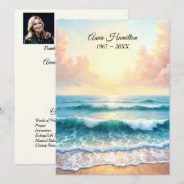 Ocean Sunrise Funeral Program
