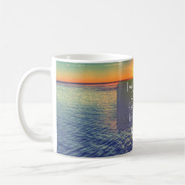 Ocean Sunrise med Psalms Bible Verse Kaffemugg