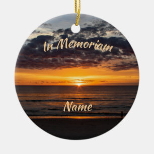Ocean Sunrise Memoriam Julgransprydnad Keramik