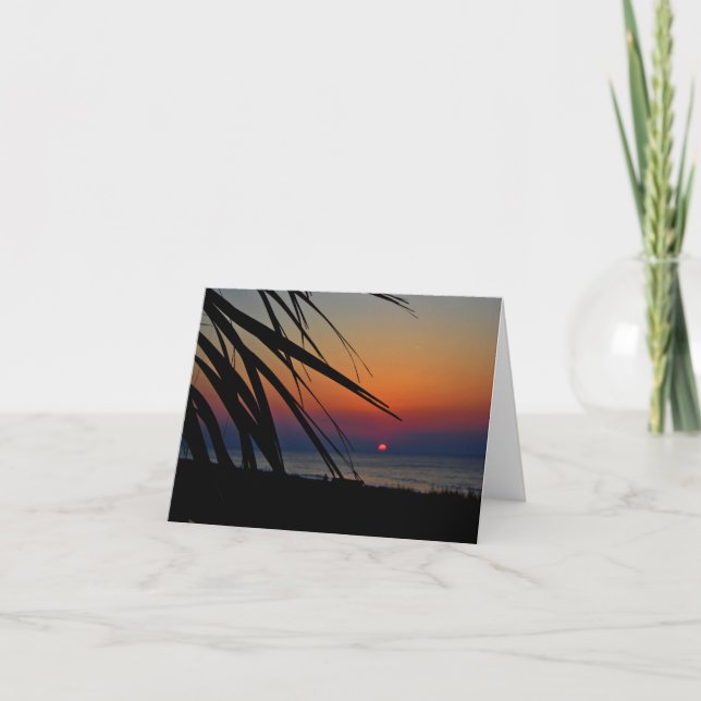 Ocean Sunrise Notecard Kort (Framsida)