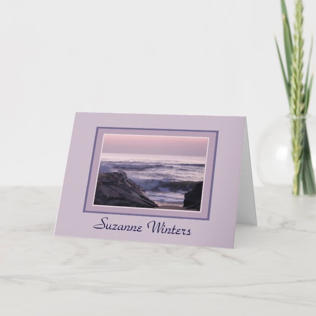 Ocean Sunrise Notecard Kort (Framsida)