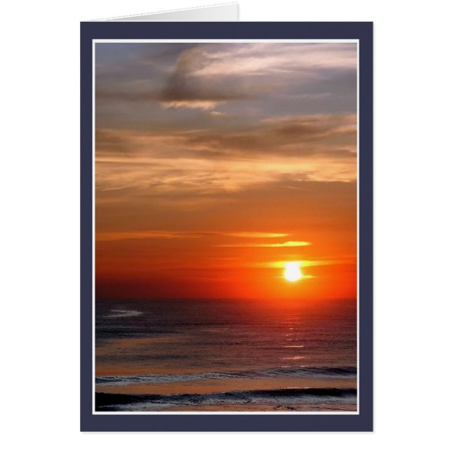 Ocean Sunrise OBX Hälsningskort (Framsidan)