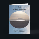 Ocean Sunrise Personlig Grandson Birthday Kort<br><div class="desc">Hälsningskort havs soluppgång, barnsfödelsekort. Anpassa det här födelsedagskortet med valfri text och skriv sedan ut det och skicka det till dig eller ladda ned det direkt till din mobila enhet. Om du behöver hjälp med att anpassa kontaktar du oss genom länken på den här sidan. Farson-födelsedagskort för Ocean Photo personlig...</div>