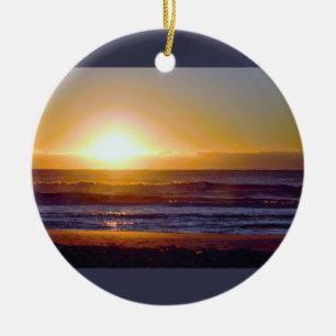 Ocean Sunrise Photo Julgransprydnad Keramik