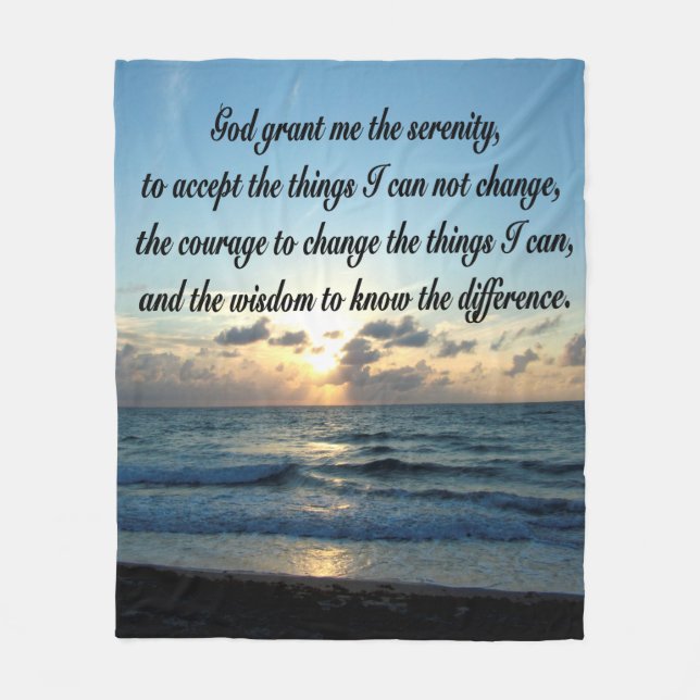 OCEAN SUNRISE SERENITY PRAYER FLEECE BLANKET (Framsidan)