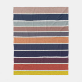 Ocean Sunrise Stripe Fleecefilt
