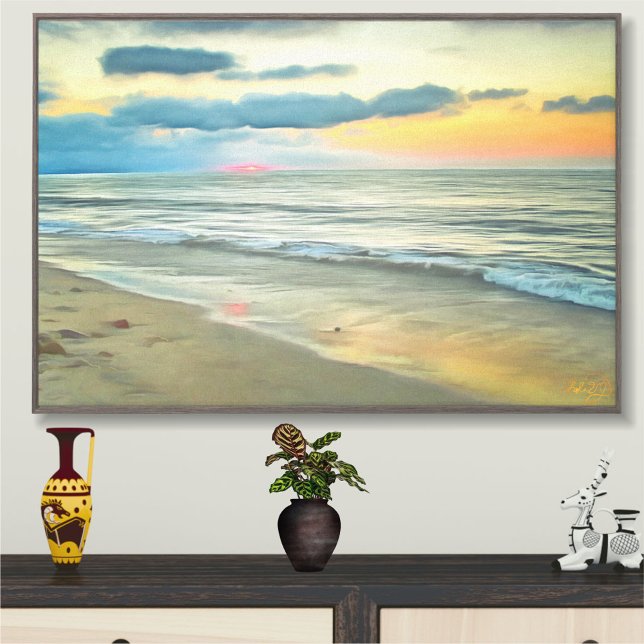 Ocean Sunset 0735 Art Canvas Print (Skapare uppladdad)