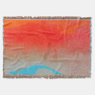 Ocean Sunset Abstrakt Filt