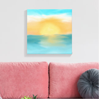 Ocean Sunset Abstrakt Wall Art Canvas Home Decor