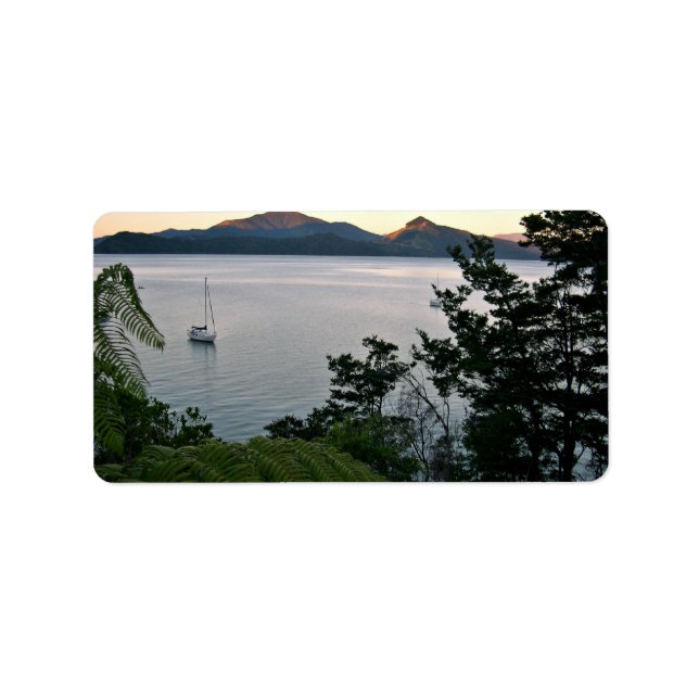 Ocean Sunset Adressetikett (Framsidan)