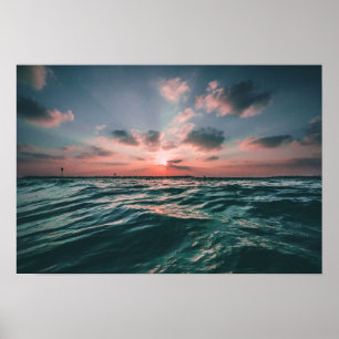 Ocean Sunset anpassningsbar poster