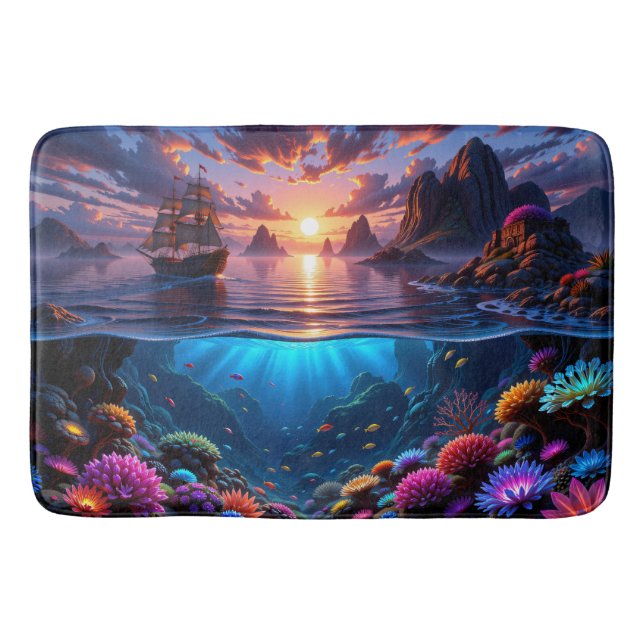 Ocean Sunset Bath Mat Badrumsmatta (Framsidan)