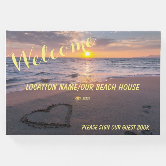 Ocean Sunset Beach House, B&B, Restaurant Welcome Gästböcker (Framsida)