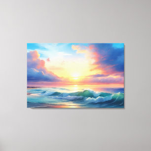 Ocean Sunset Canvastryck