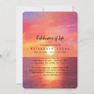 Ocean Sunset Firande of Life Funeral