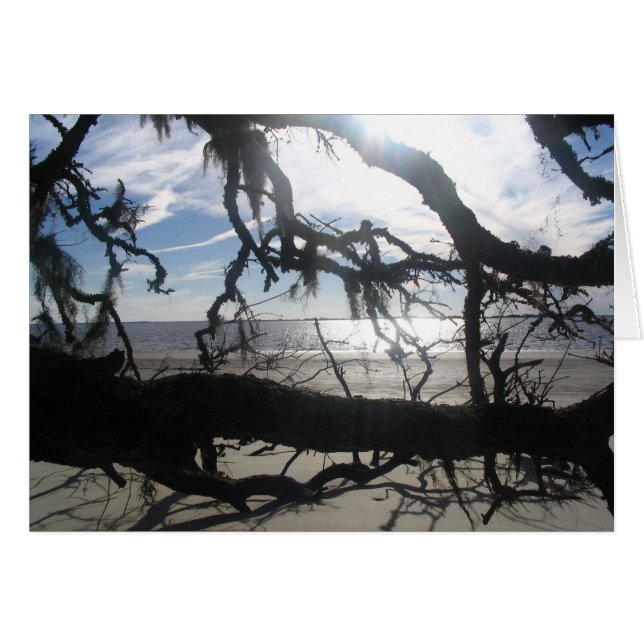 Ocean Sunset Hälsningskort (Framsidan Horizontal)